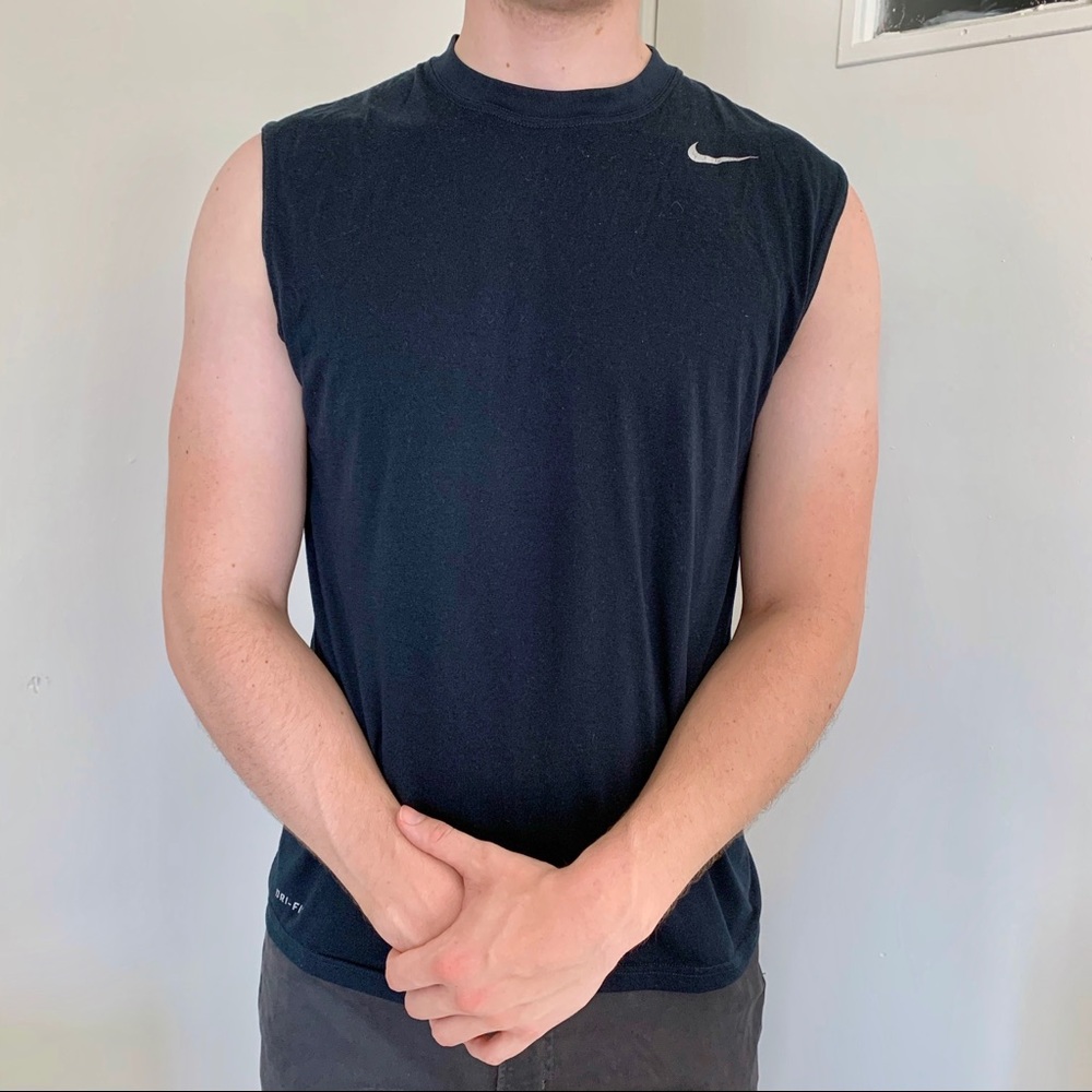 Nike Navy blue Y2K Dri-Fit sleeveless workout gym muscle tank athletic running